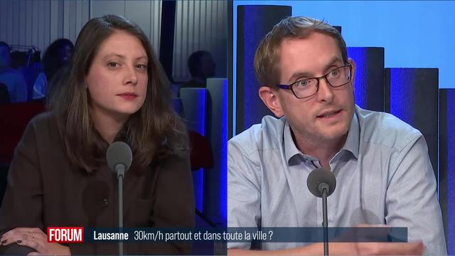 30km-h partout dans la ville de Lausanne: débat entre Valéry Beaud et Anouck Saugy