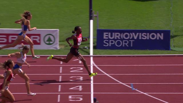 Athlétisme, 400m haies dames: la série de Yasmin Giger (SUI)