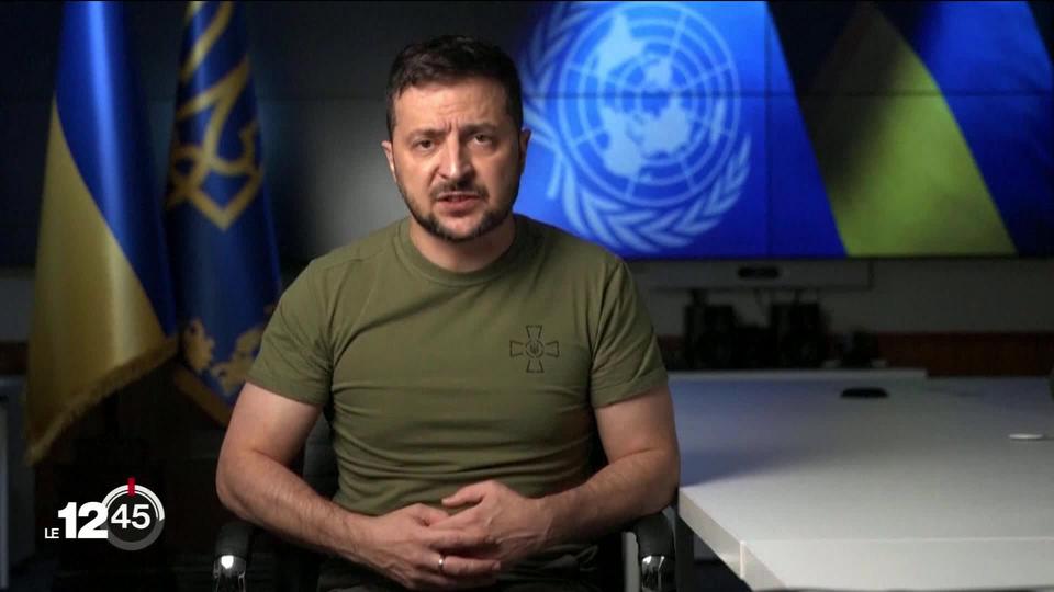 Devant l’ONU, le président ukrainien Volodymyr Zelensky a dénoncé les crimes de la Russie et demandé de nouvelles sanctions contre Moscou