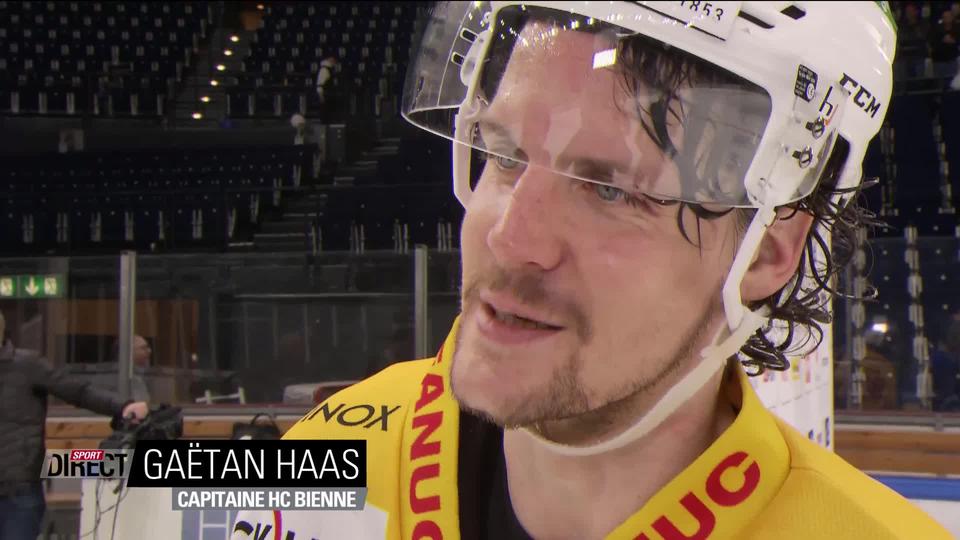 1-4, match 7, Zurich – Bienne (3-1) : Gaétan Haas au micro de la RTS