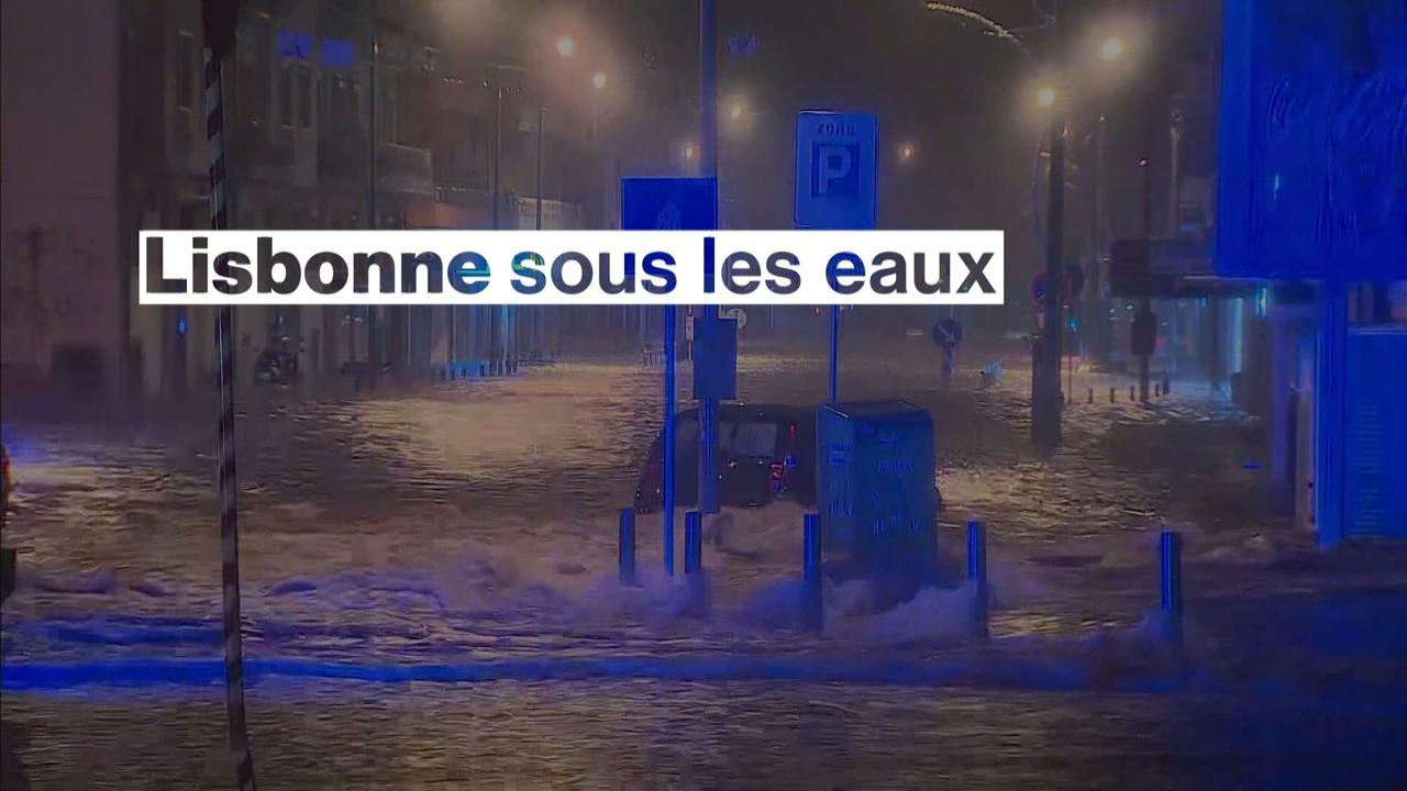 Nouvelles inondations à Lisbonne après de fortes pluies