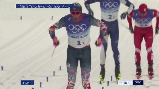 Ski de fond, sprint par équipes, messieurs: encore une médaille d'or pour la Norvège, une 8e place pour la Suisse