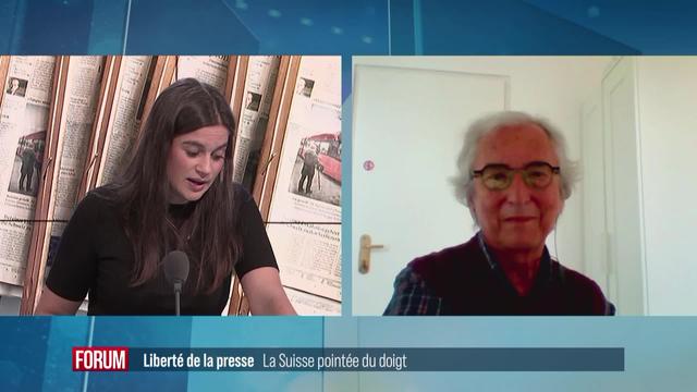 La Suisse pointée du doigt dans le domaine de la liberté de la presse: interview de Bertil Cottier