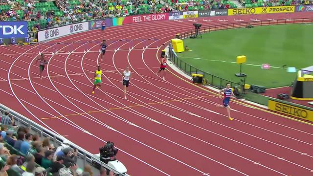 Eugene (USA), 400m haies messieurs, séries: Julien Bonvin éliminé en séries