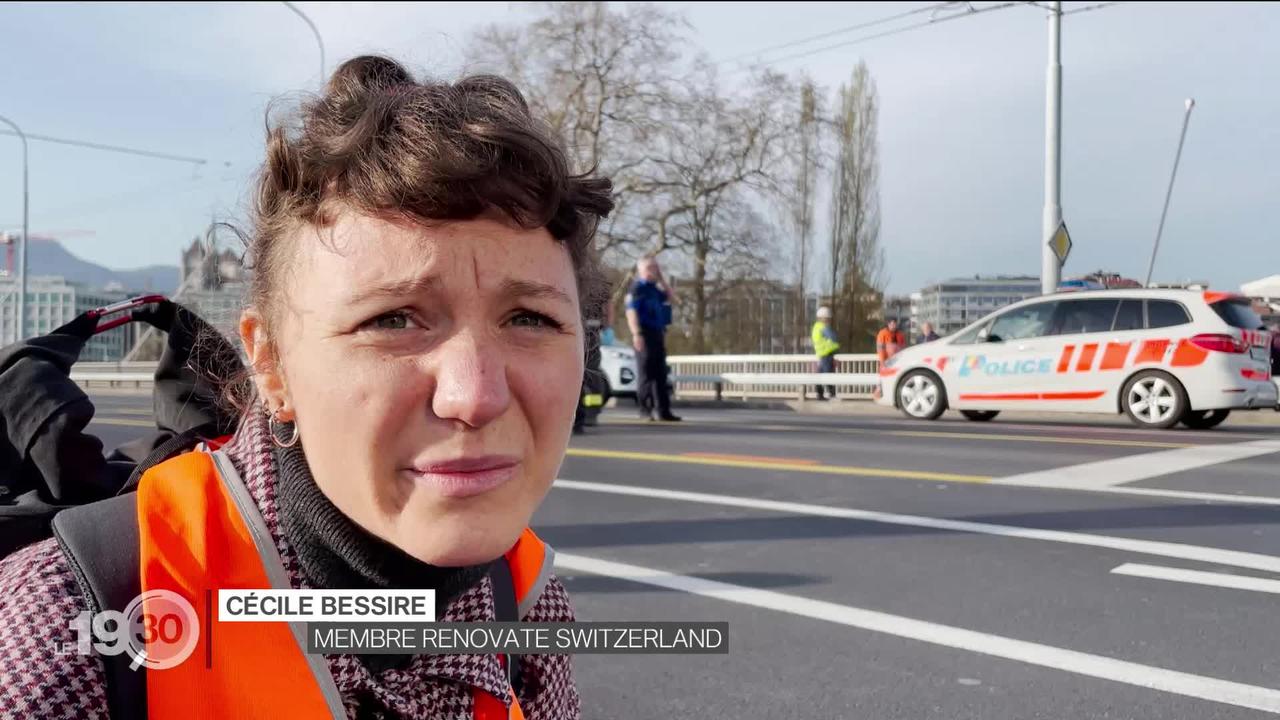 Des militants climatiques ont bloqué la circulation à Genève pour exiger des mesures de rénovation énergétique des bâtiments