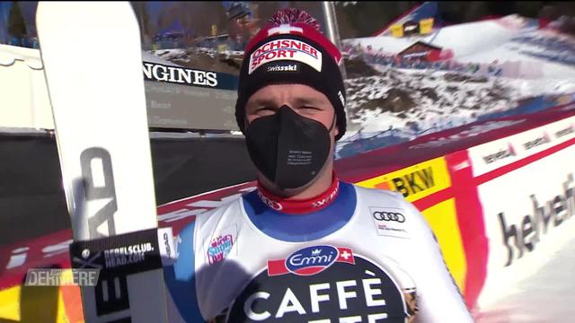 Ski, descente messieurs, Wengen: Beat Feuz (SUI) prend la 2e place derrière Vincent Kriechmayr (AUT)