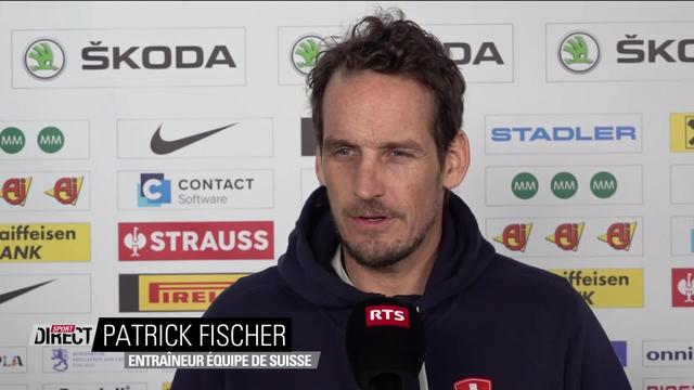 Groupe A, Suisse - France (5-2): Patrick Fischer (entraîneur de l'équipe de Suisse) à l'interview et annonce la fin du tournoi pour Tristan Scherwey