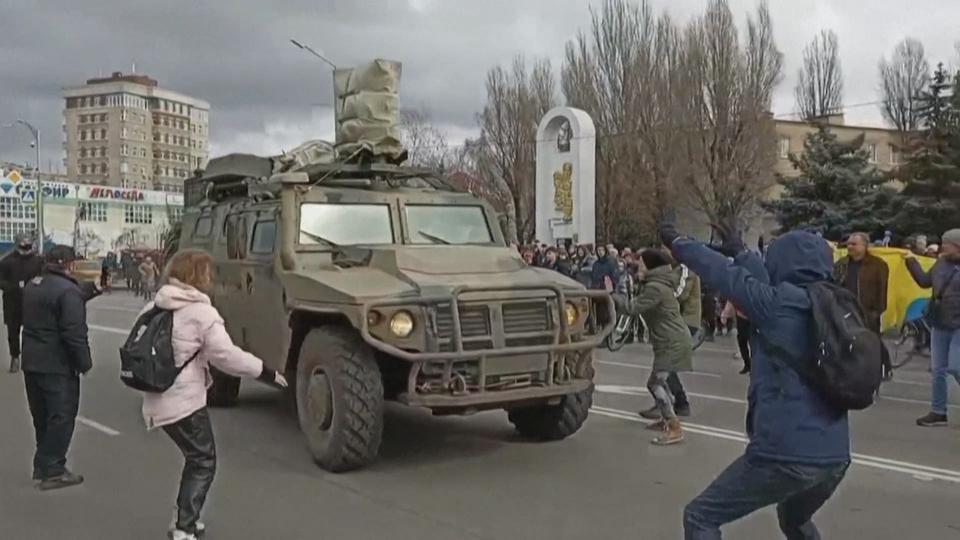 Rassemblement anti-russe à Melitopol