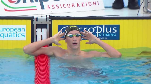 Rome (ITA): 400m nage libre, finale messieurs: Djakovic (SUI) s’offre une 2e médaille d’argent et atomise le record de Suisse