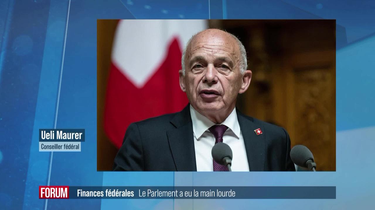 Ueli Maurer s'inquiète des décisions que le Parlement a prises au sujet des finances fédérales