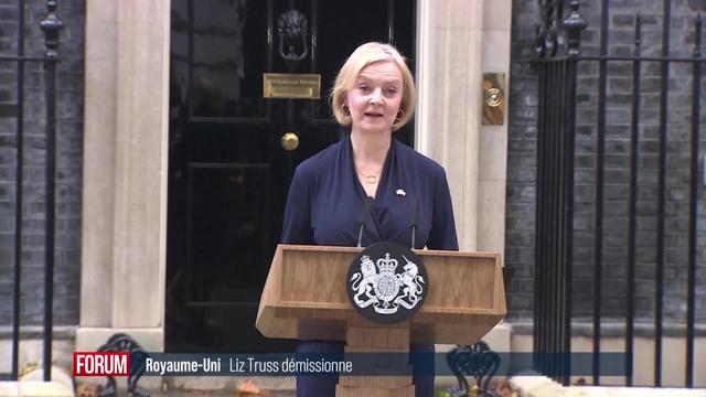 La Première ministre britannique Liz Truss annonce sa démission