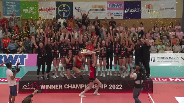Finale, match 4 : Sm'Aesch Pfeffingen – NUC (20-25, 25-19, 16-25, 23-25): les filles du NUC championnes de Suisse!