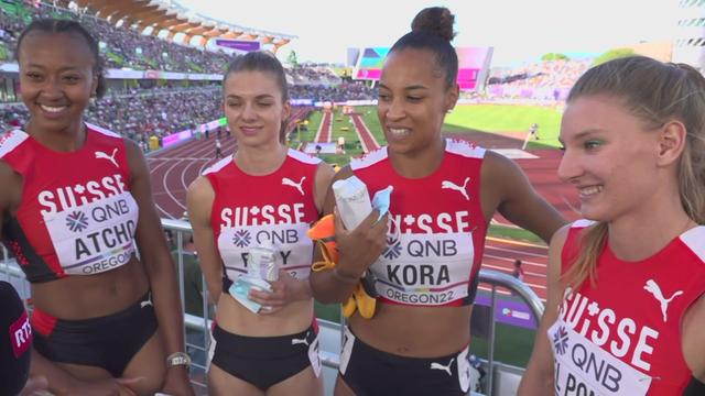Athlétisme - Mondiaux: le relais 4x100m féminin suisse à l'interview