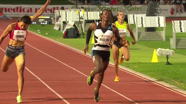 Bellinzone, 200m dames: Masilingi (NAM) remporte la course, Kambundji (SUI) 4e et Pointet (SUI) 6e