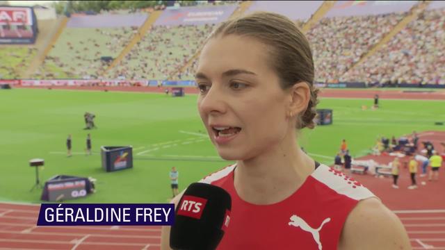 Athlétisme, 100m : la réaction de Géraldine Frey (SUI) après sa course