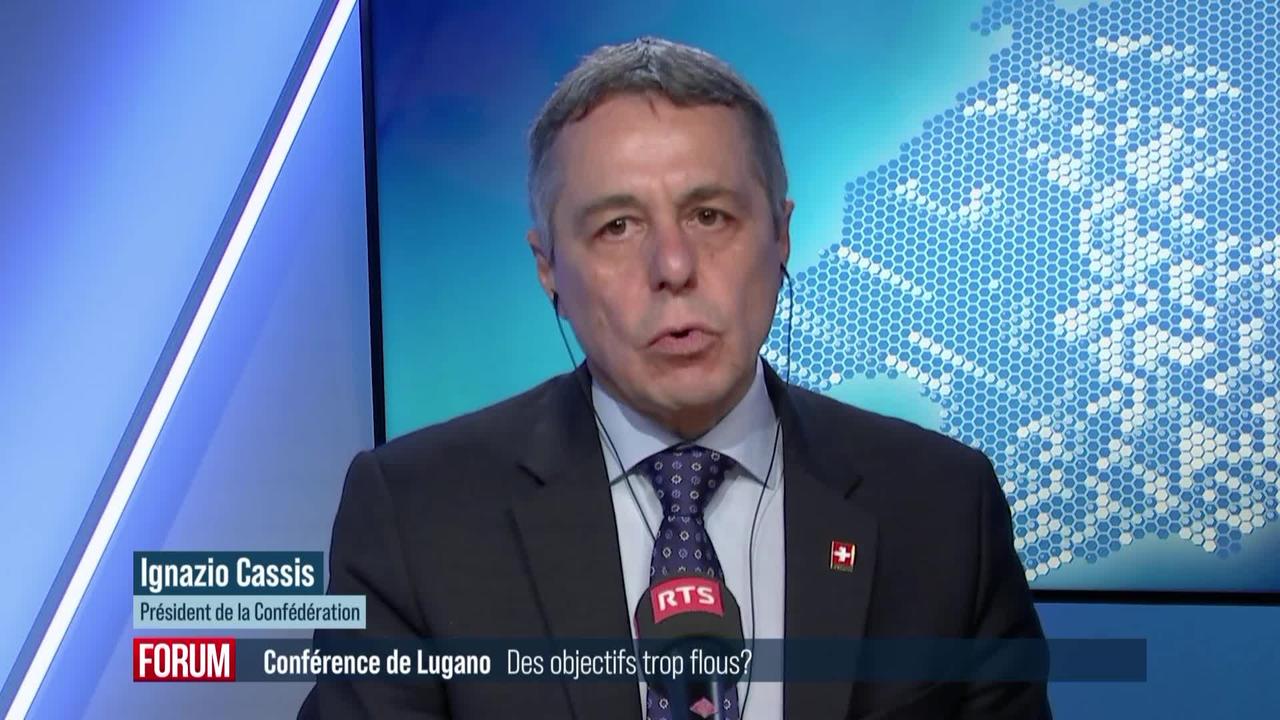 Conférence de Lugano sur la reconstruction de l'Ukraine, des objectifs trop flous? Interview d'Ignazio Cassis