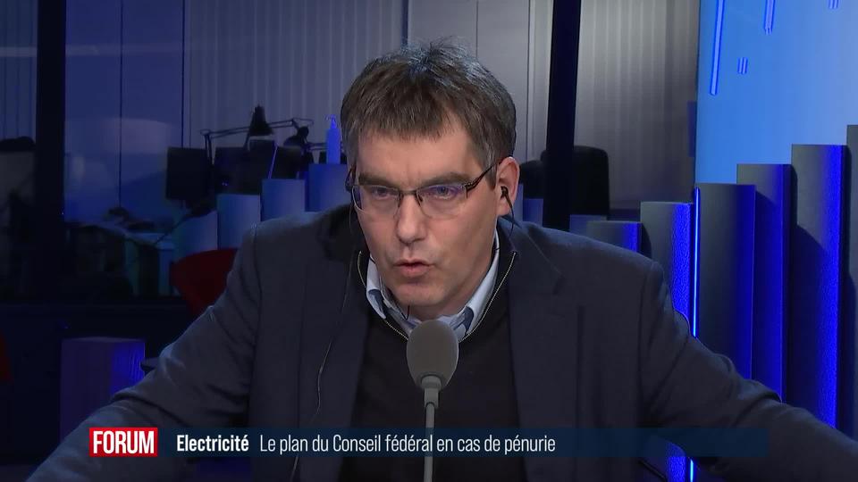 Le Conseil fédéral révèle son plan en cas de pénurie d'électricité: interview de Roger Nordmann