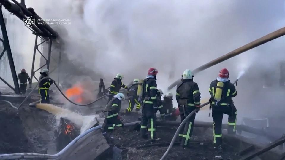 A Kiev, de nouvelles frappes ont touché une installation électrique