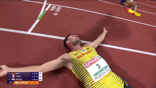 Athlétisme, décathlon messieurs, 1500m: Ehammer (SUI) laisse échapper le titre au profit de Kaul (GER) pour 77 pts