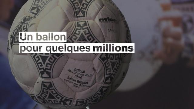 Le ballon touché par la "main de Dieu" de Maradona en 1986 mis aux enchères