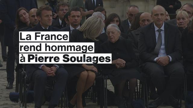 Macron rend hommage à Soulages, maître de "l'outrenoir"