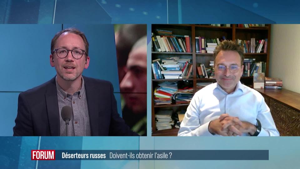 La question sur l’accueil des déserteurs russes divise en Suisse: interview de Vincent Chetail