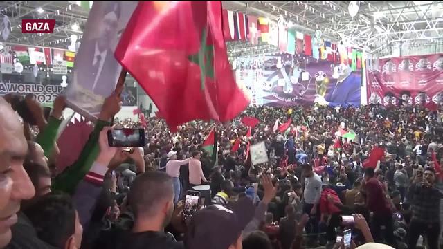 La joie à Casablanca après la victoire du Maroc