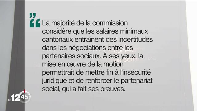 À Berne, la commission de l'économie du Conseil national fait primer les CCT sur les salaires minimaux institués par les cantons