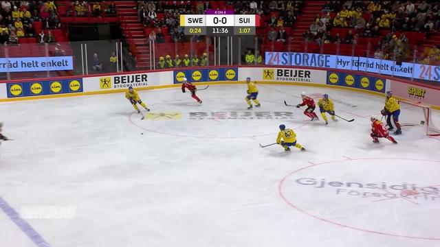 Hockey, match de préparation, Suède – Suisse (3-2 ap) : la Suisse s’incline en prolongation