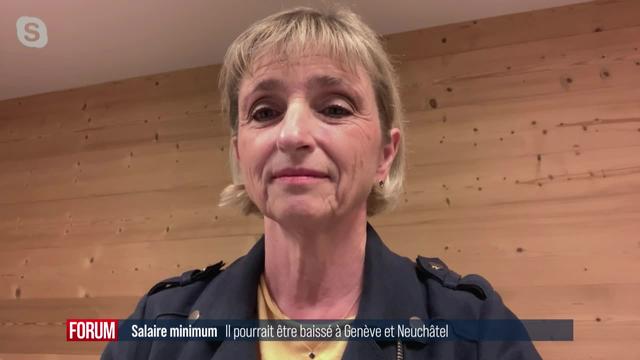 Le salaire minimum pourrait être baissé dans certaines branches à Genève et Neuchâtel: interview de Fabienne Fischer