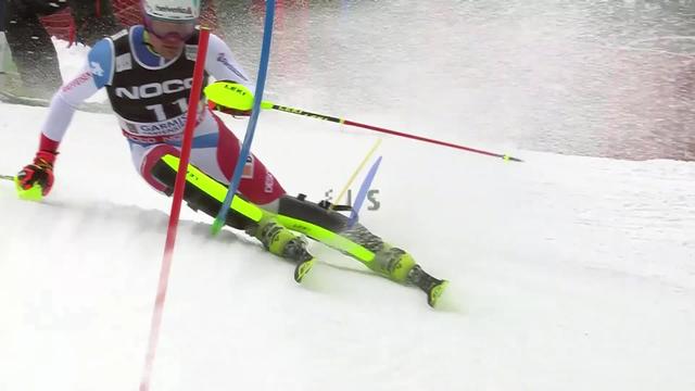 Garmisch (GER), slalom messieurs, 1re manche: Daniel Yule (SUI)