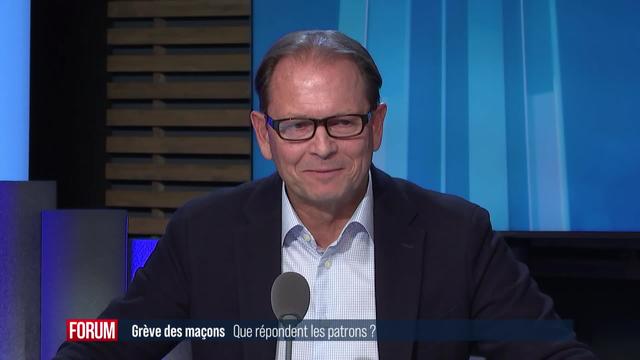 Grève des maçons, que répondent les patrons? Interview de Jean-Luc Jaquier