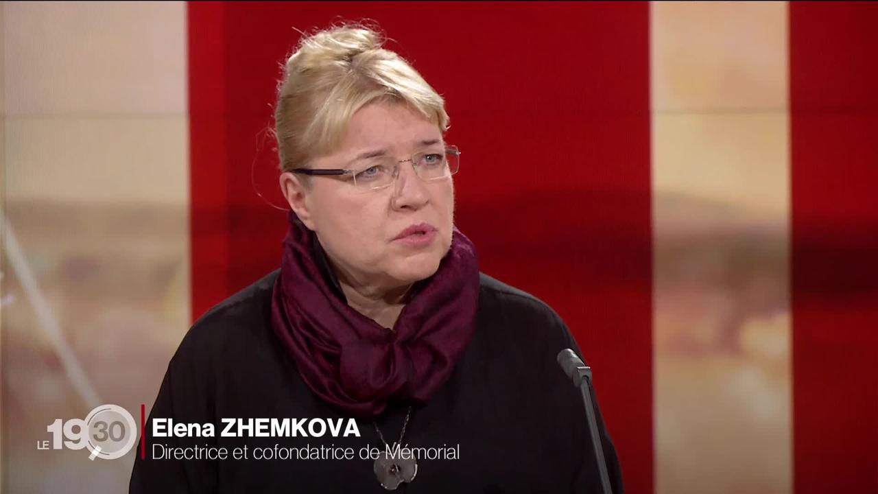 L'ONG russe Memorial a reçu le prix Nobel de la Paix 2022. Sa directrice Elena Zhemkova est l'invitée du 19h30
