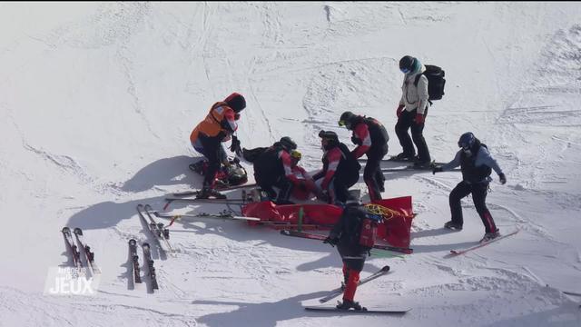 JO, ski alpin, combiné messieurs : Yannick Chablot (SUI) chute lourdement