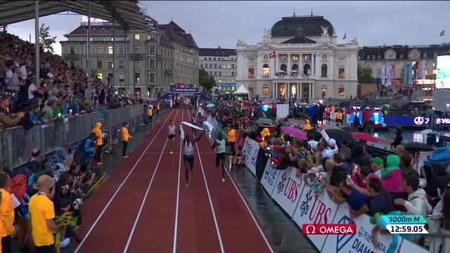 Weltklasse Zürich, 5000m messieurs: Kipkorir (KEN) remporte le 5000m zurichois sous la pluie