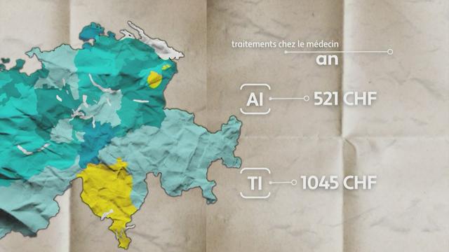 Primes maladie : grosses différences entre cantons