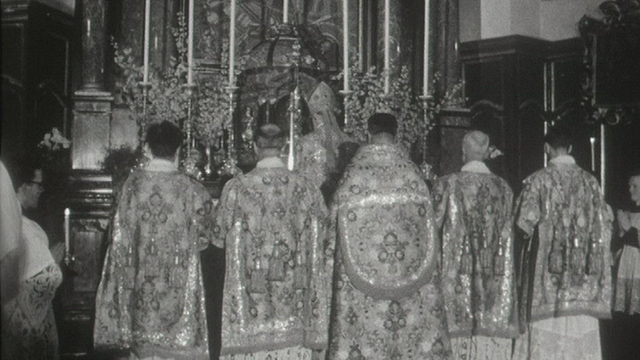 Célébration de la messe en 1959