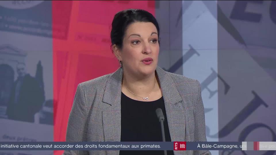 Delphine Klopfenstein Broggini, conseillère nationale (Verts-GE) sur le train d'aide aux médias