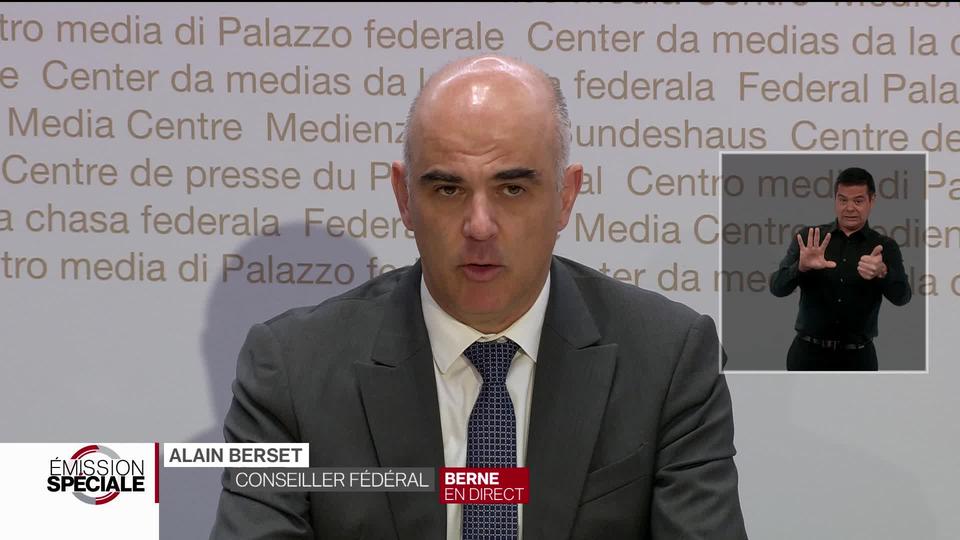 L'intervention d'Alain Berset lors de la conférence de presse du Conseil fédéral le 12 janvier