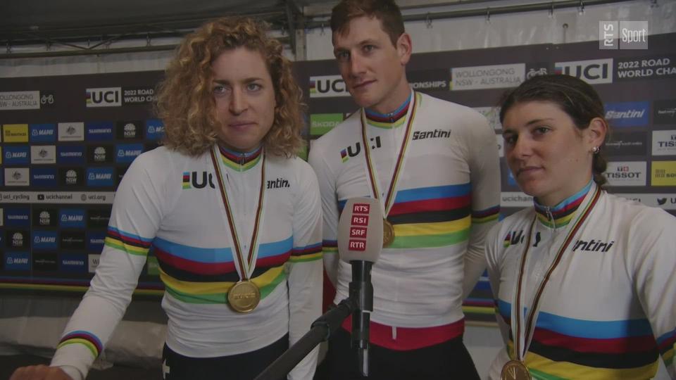 Cyclisme - Mondiaux: Marlen Reusser, Elise Chabbey et Stefan Kueng à l'interview