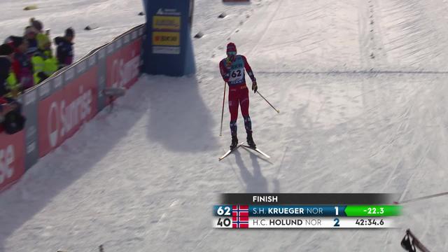Davos (SUI), 20km libre messieurs: Krueger (NOR) remporte l’épreuve, quadruplé norvégien, Baumann (17e) meilleur suisse