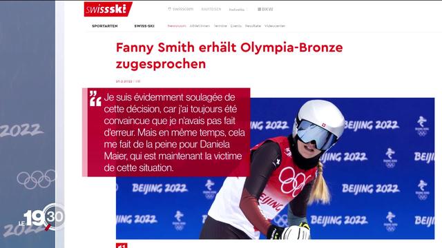 La skieuse vaudoise Fanny Smith récupère la médaille de bronze des Jeux olympiques après avoir été disqualifiée