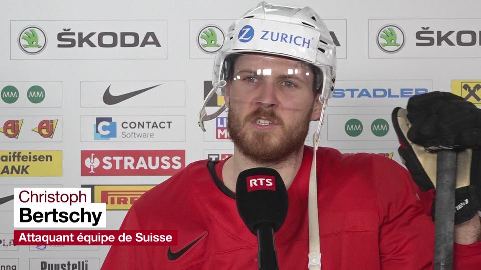 Hockey: "Le seul match qui compte maintenant ce sera jeudi contre les Etats-Unis. Faut absolument gagner" (Christoph Bertschy)