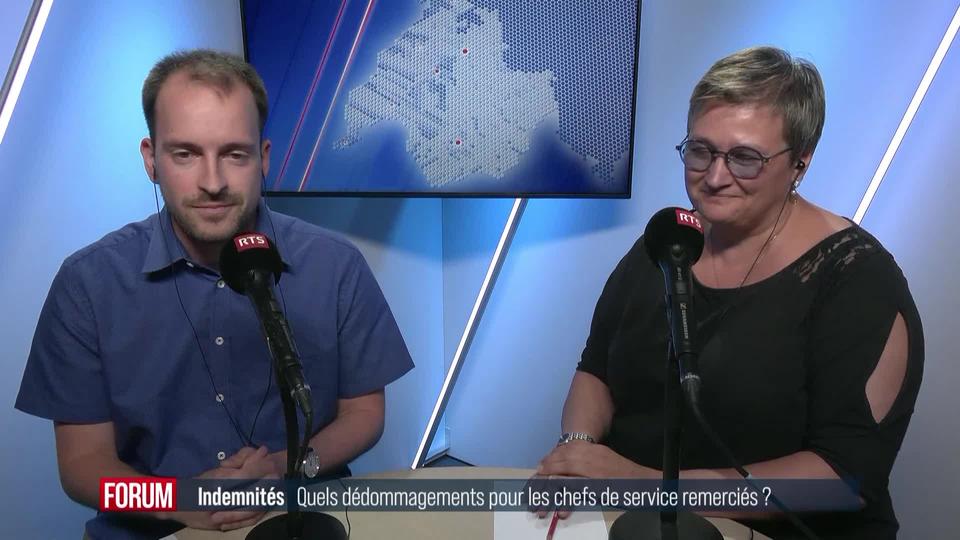 Quel dédommagement pour les chefs de service remerciés? Débat entre Marylène Volpi-Fournier et Thomas Birbaum