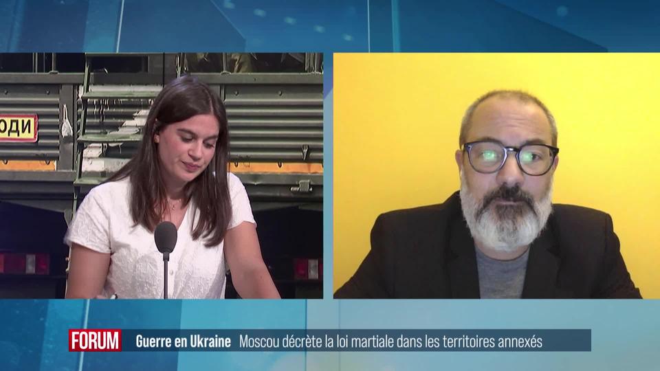 Moscou décrète la loi martiale dans les territoires ukrainiens annexés