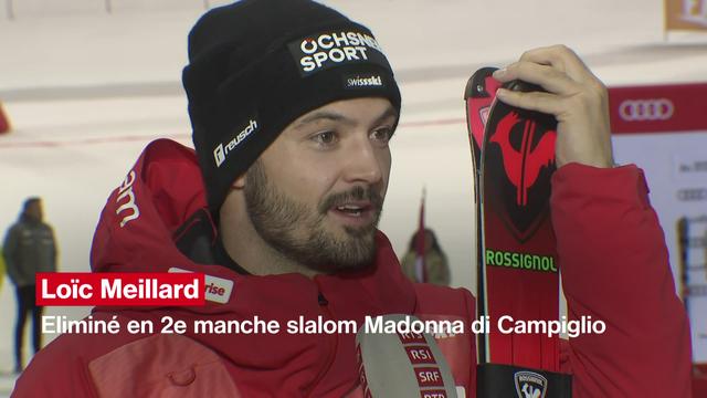 Madonna di Campiglio (ITA), slalom messieurs: Loïc Meillard au micro de la RTS