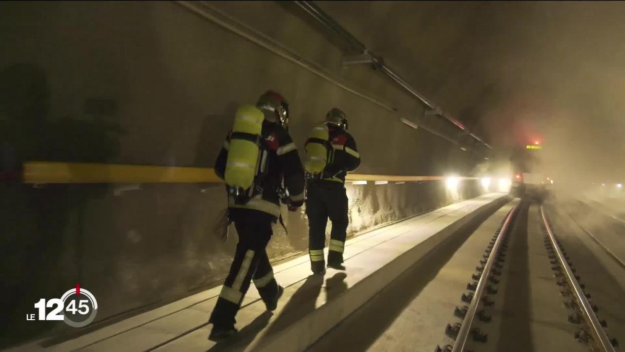 200 figurants et secouristes simulent un exercice d’évacuation du nouveau tunnel sur la ligne Lausanne-Echallens-Bercher