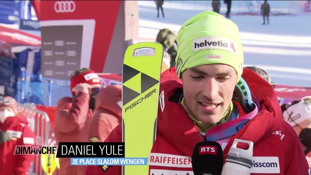 Ski alpin: Daniel Yule, 2e place Slalom à Wengen (SUI)