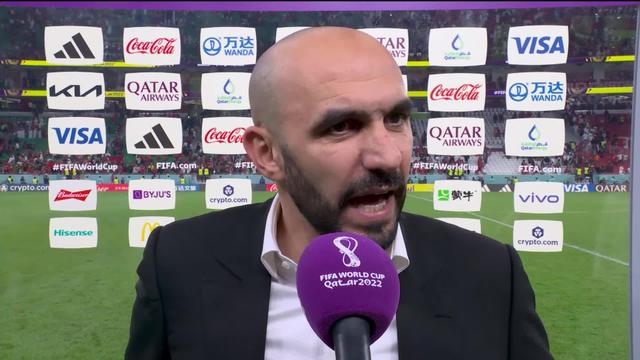 La réaction de Walid Regragui, sélectionneur du Maroc, après la victoire