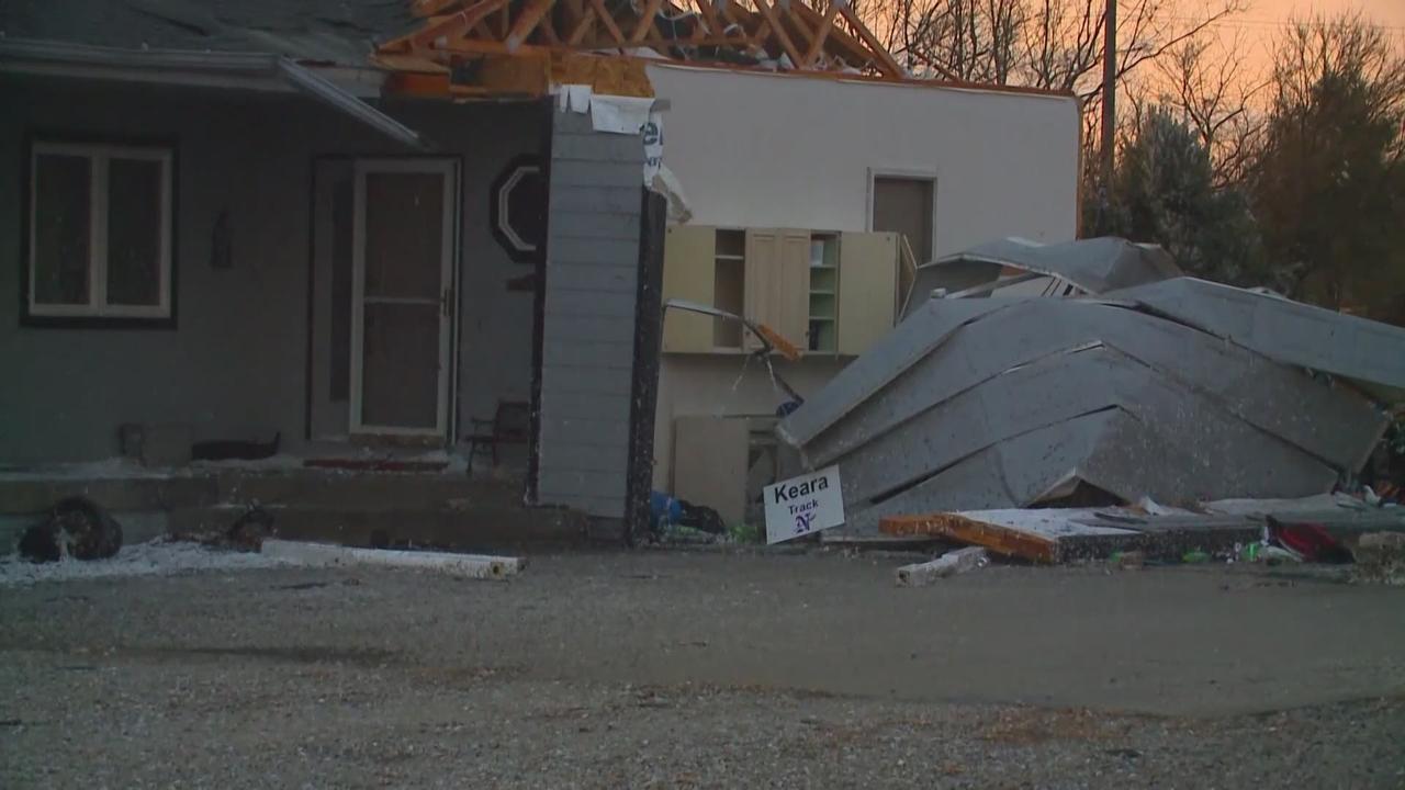 Les dégâts après le passage d'une tornade dans l'Iowa.